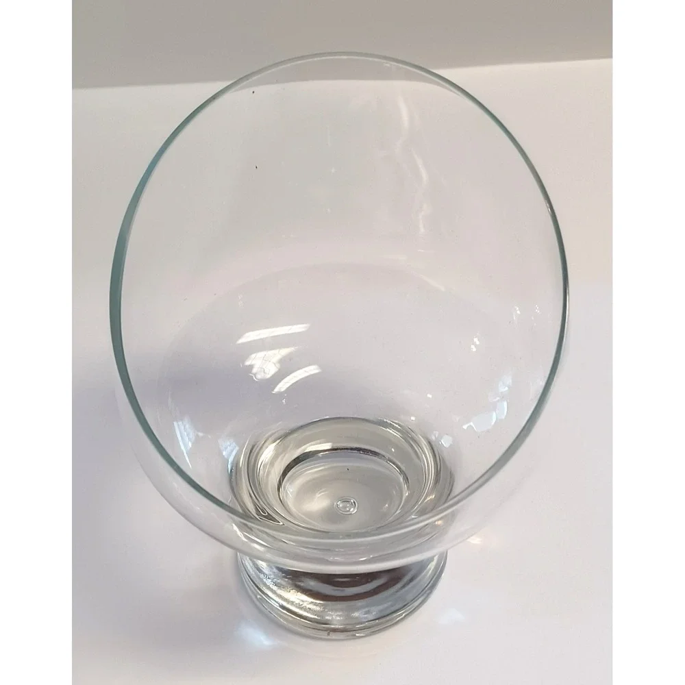 Vintage Kosta Boda Pippi Bubble Angled Tilted Snifter Clear Whiskey Brandy Glass